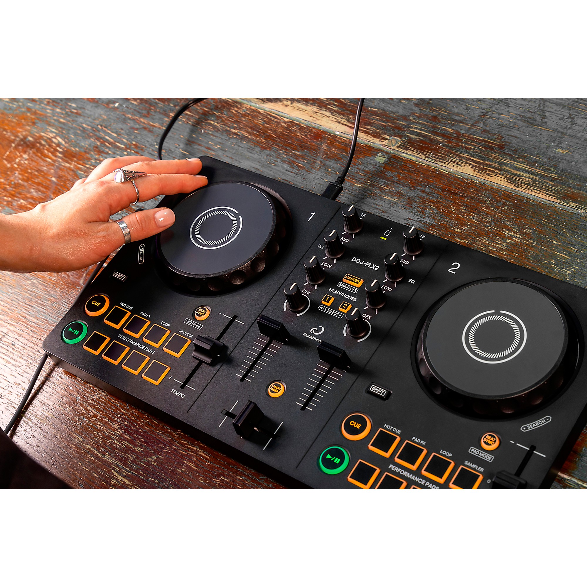 AlphaTheta DDJ-FLX2 Entry-Level DJ Controller for rekordbox and