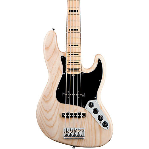 Fender American Deluxe Jazz Bass V 5-String Electric Bass Natural