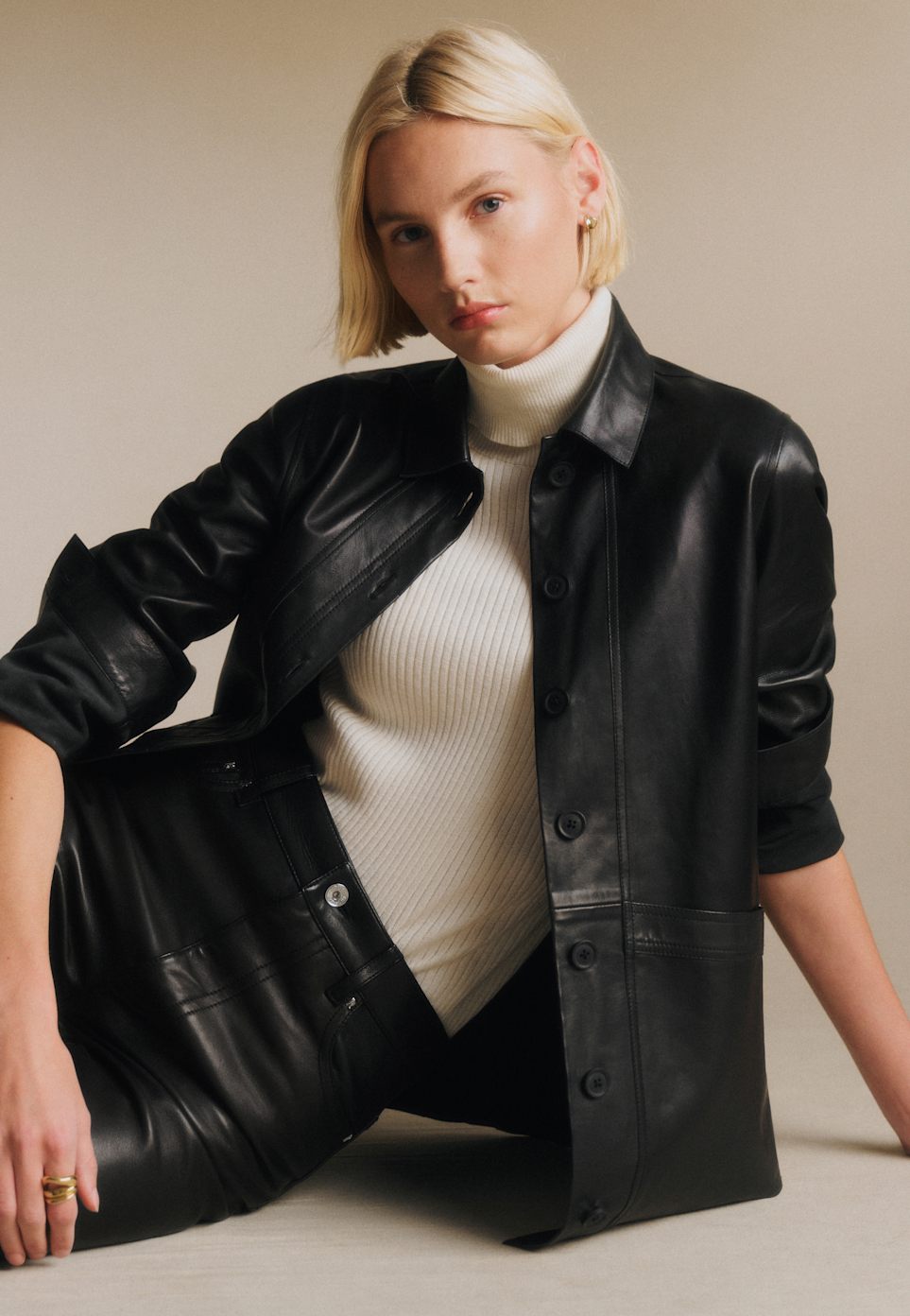 Ginette Card Holder - Black Crocodile Print - Crocodile-embossed