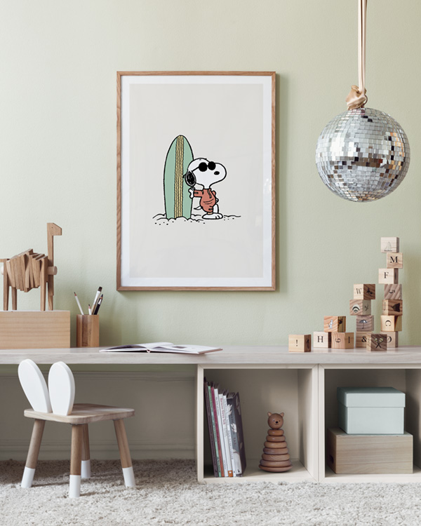 Snoopy Surfboard Poster with Sunglasses Vibe | Poster Store US