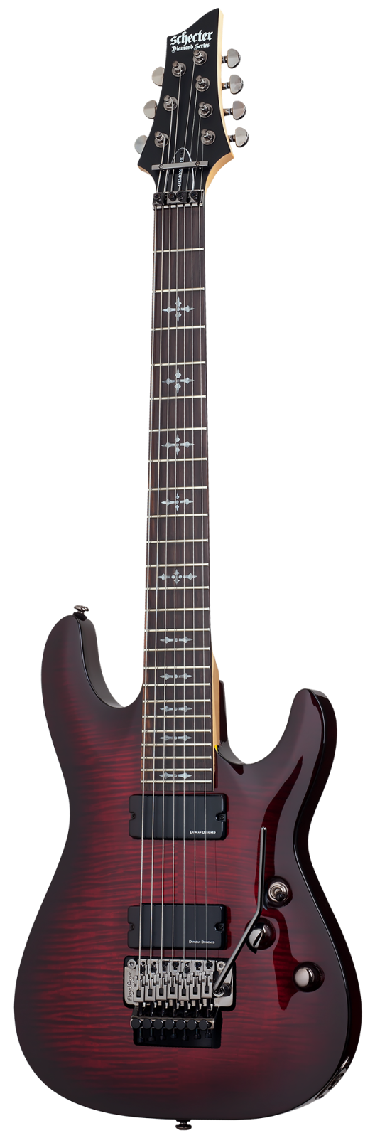 Schecter Demon-7 FR 7-String - Crimson Red Burst - 81544705590