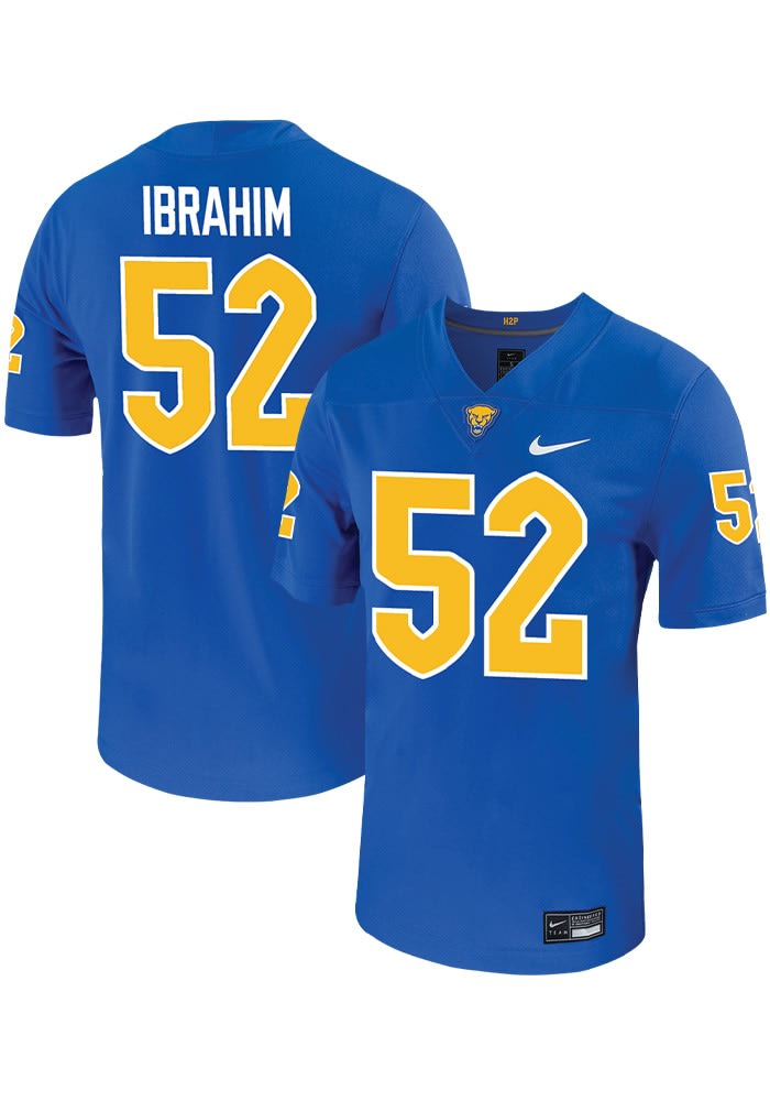 Abe Ibrahim Mens ROYAL Pitt Panthers Football Name And Number