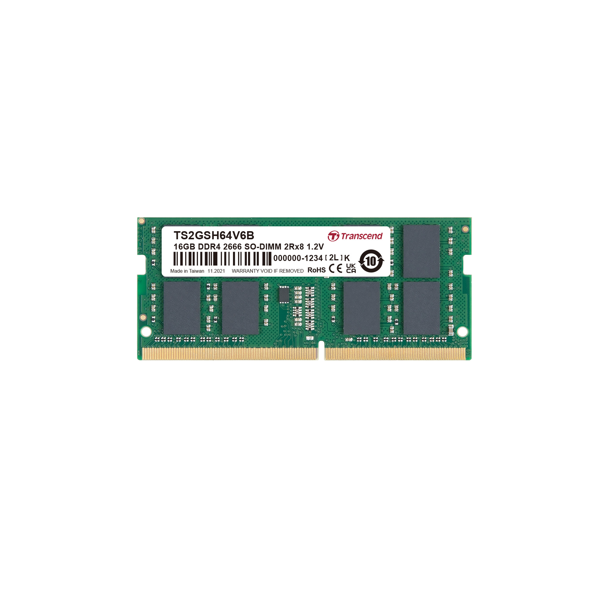 トランセンド RAM (ランダムアクセスメモリ）, 16 GB, 2666Mbit/s