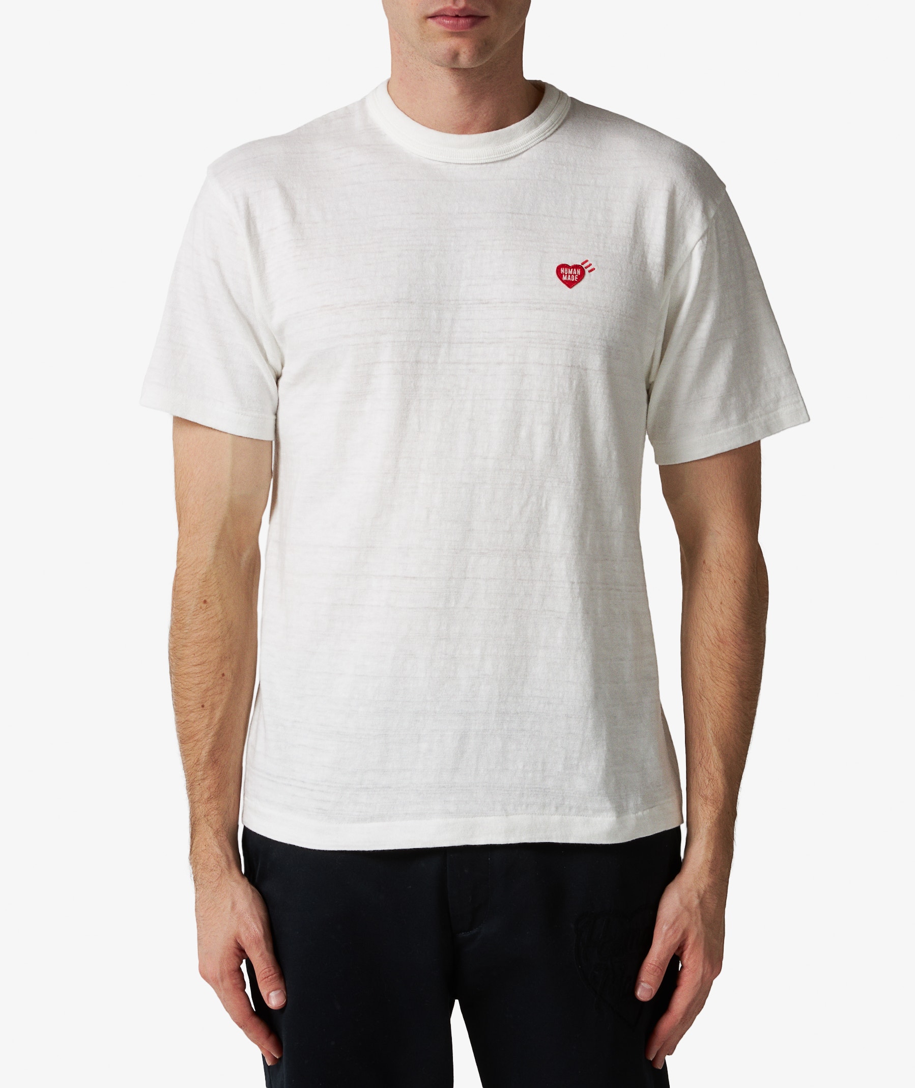 HUMAN MADE Heart Badge T-Shirt in White | SVD