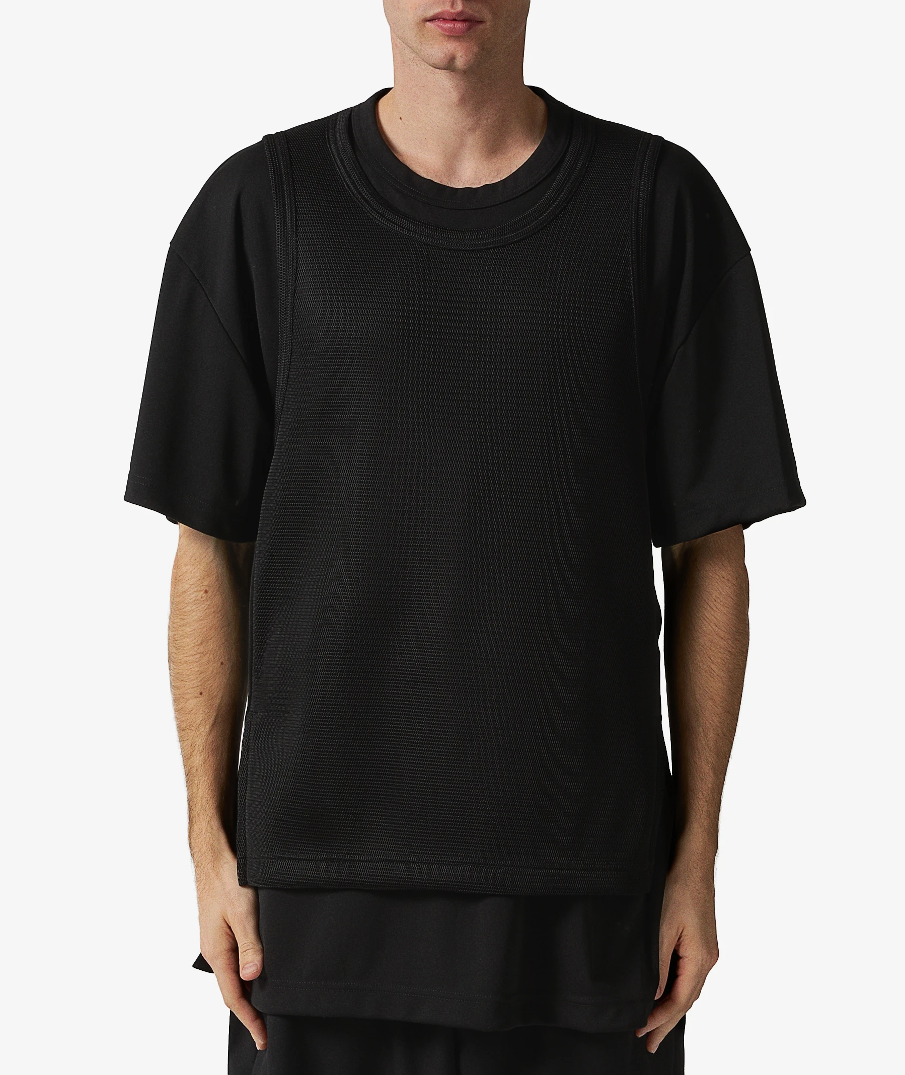 Comme des Garçons Homme Plus Mesh T-Shirt in Black | SVD