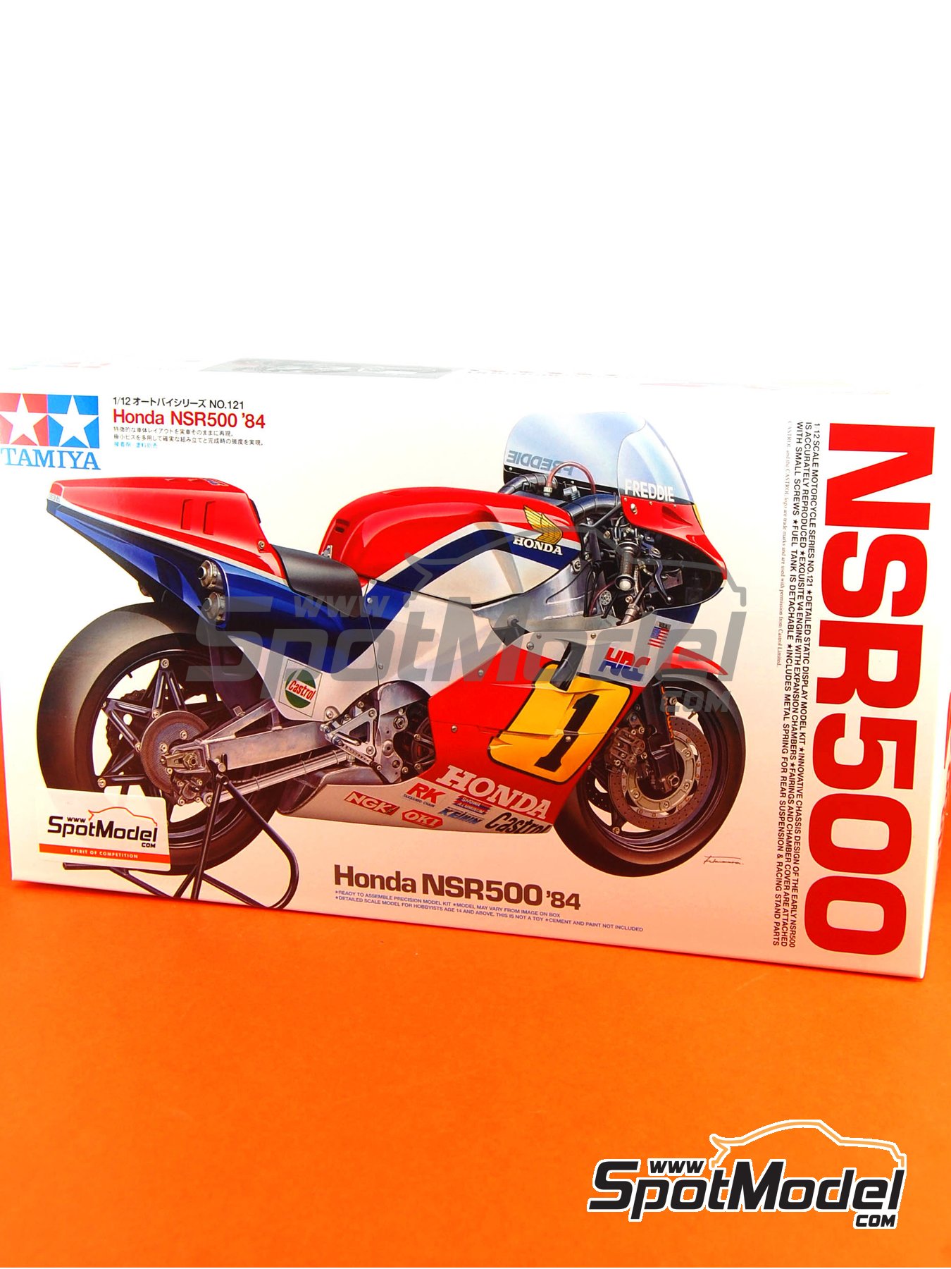 Tamiya 14121: Motorbike scale model kit 1/12 scale - Honda NSR500