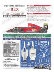 Studio27 TK2033R: Transkit 1/20 scale - Ferrari 641 Scuderia