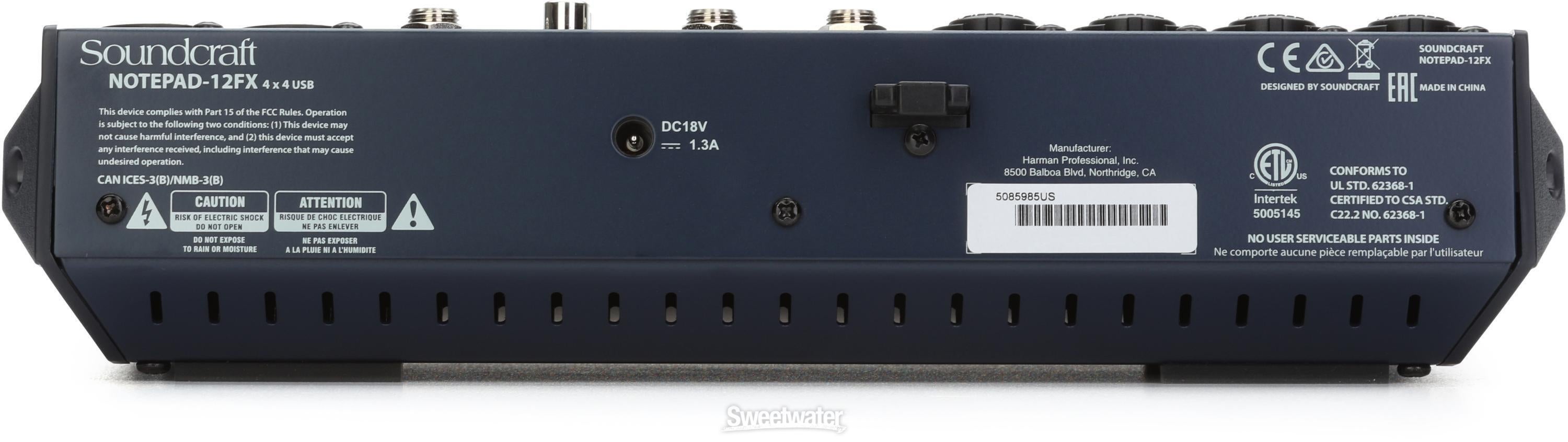 Soundcraft Notepad 12FX＋オヤイデUSBケーブル Soundcraft Notepad