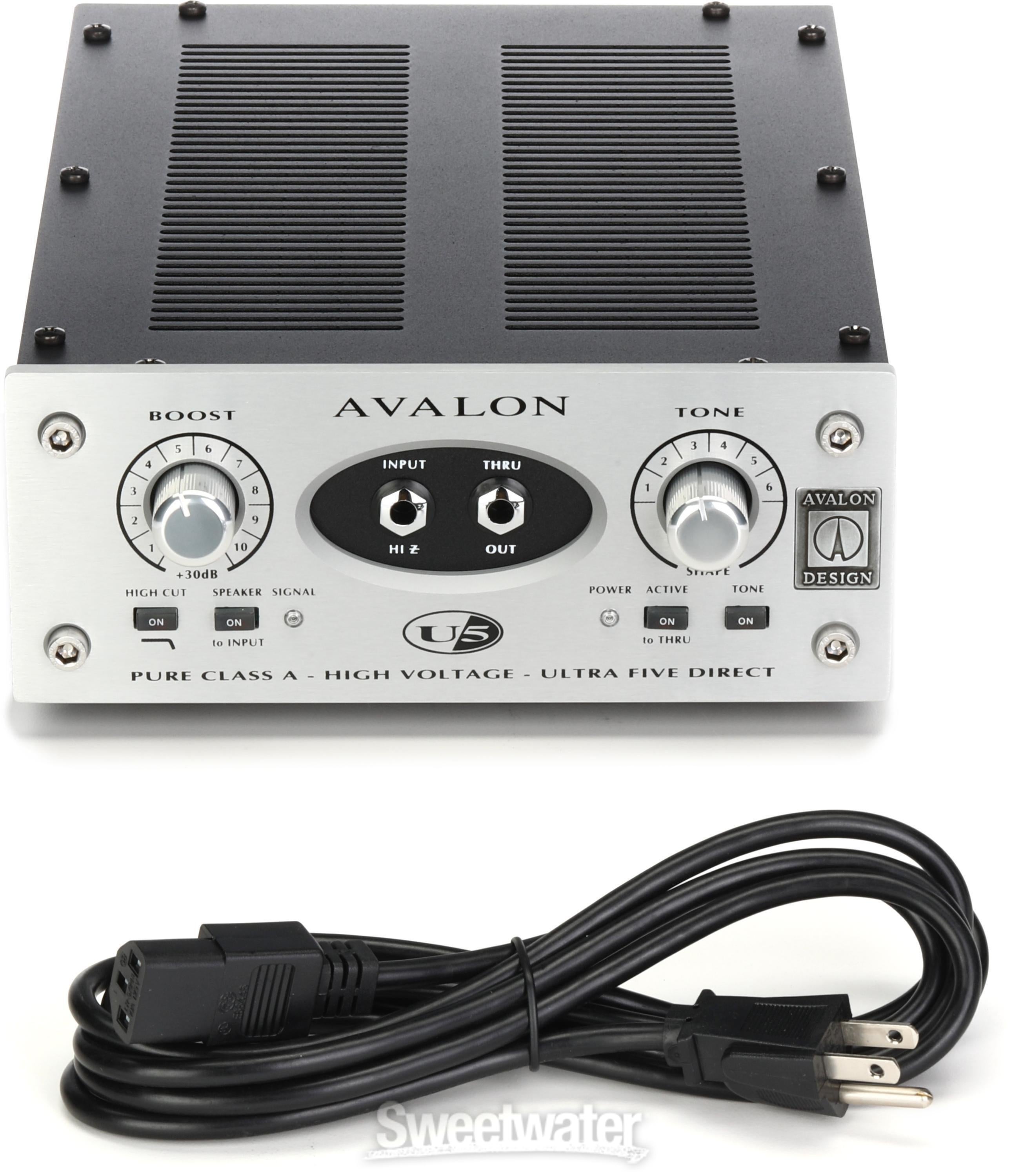 Avalon U5 Class A Active Instrument DI and Preamp | Sweetwater