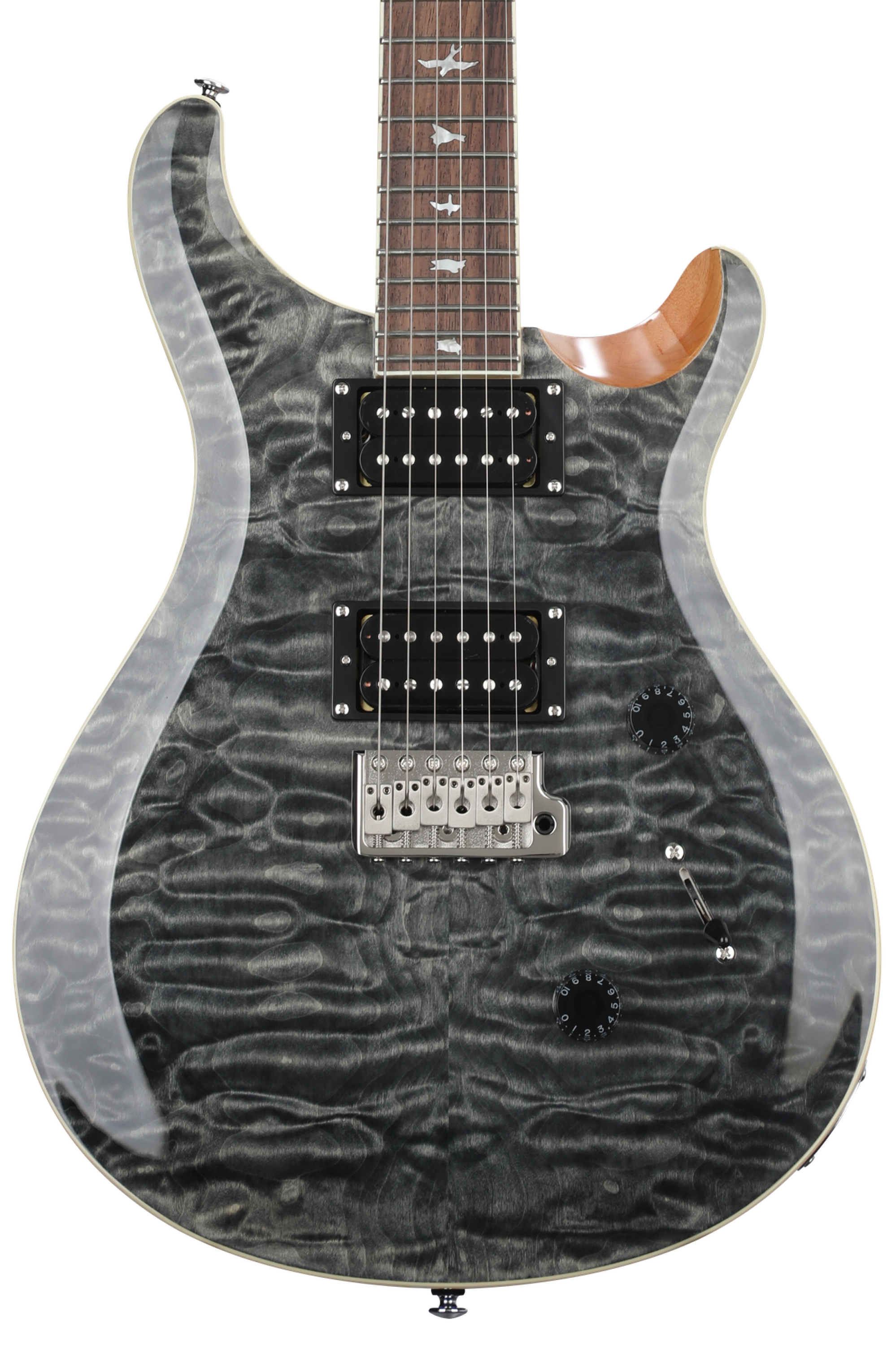 PRS SE Custom 24 Electric Guitar - Quilt Charcoal, Sweetwater