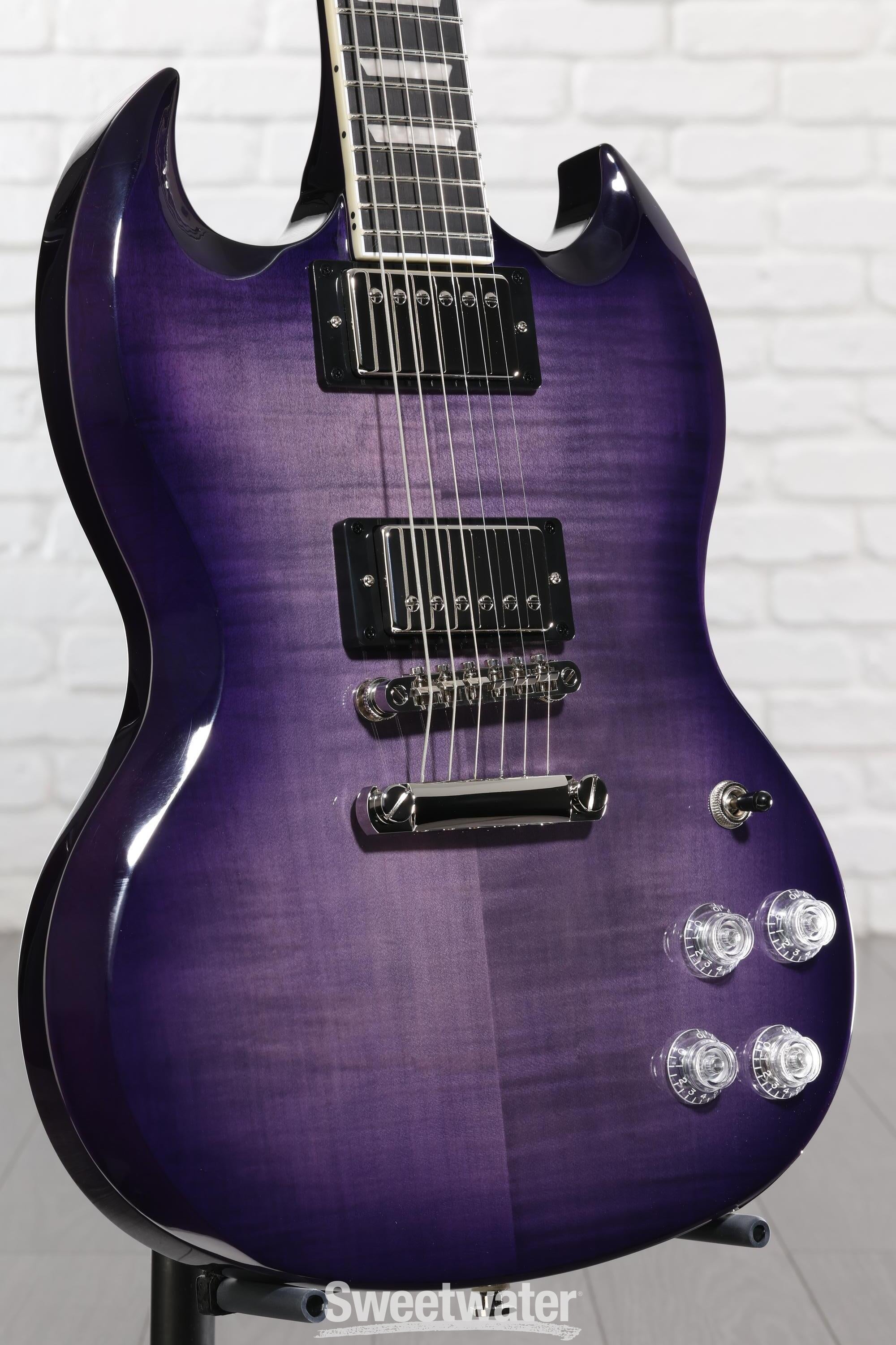 Epiphone SG Modern Figured Electric Guitar - Purple Burst | Sweetwater