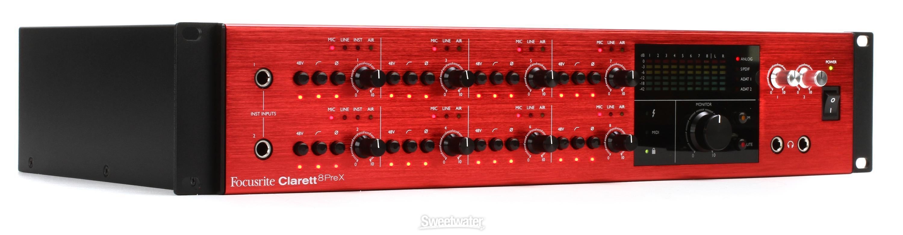 Focusrite Clarett 8Pre X 26x28 Thunderbolt Audio Interface