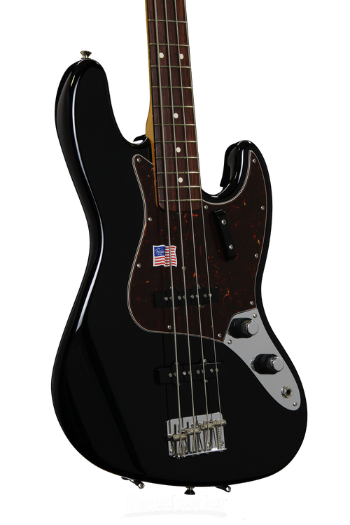 Fender American Vintage '62 Jazz Bass - Black | Sweetwater