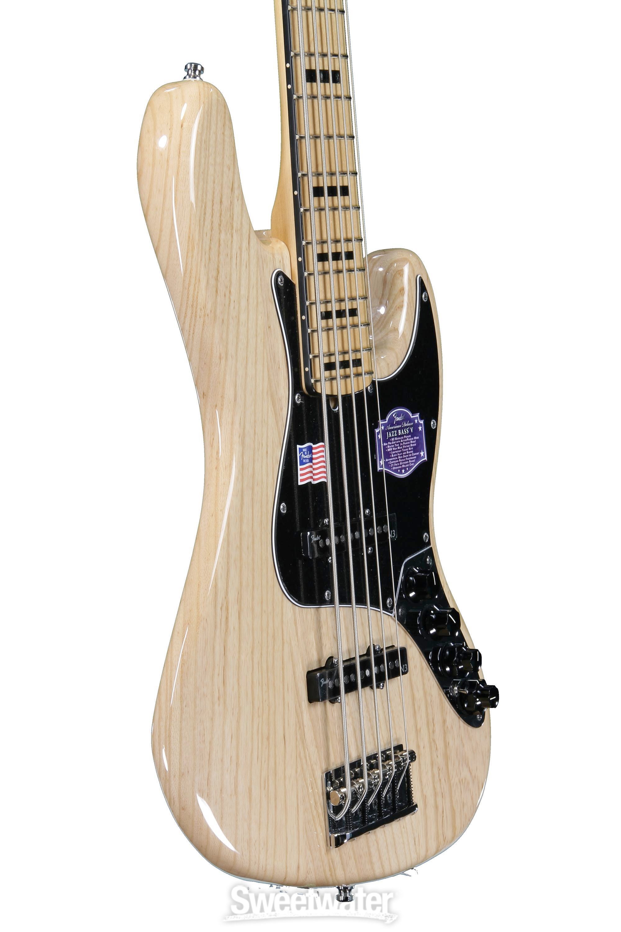 Fender American Deluxe Jazz Bass V - Natural | Sweetwater