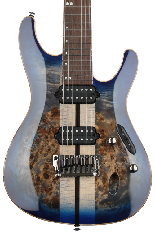 Ibanez Premium S1027PBF - Cerulean Blue Burst | Sweetwater
