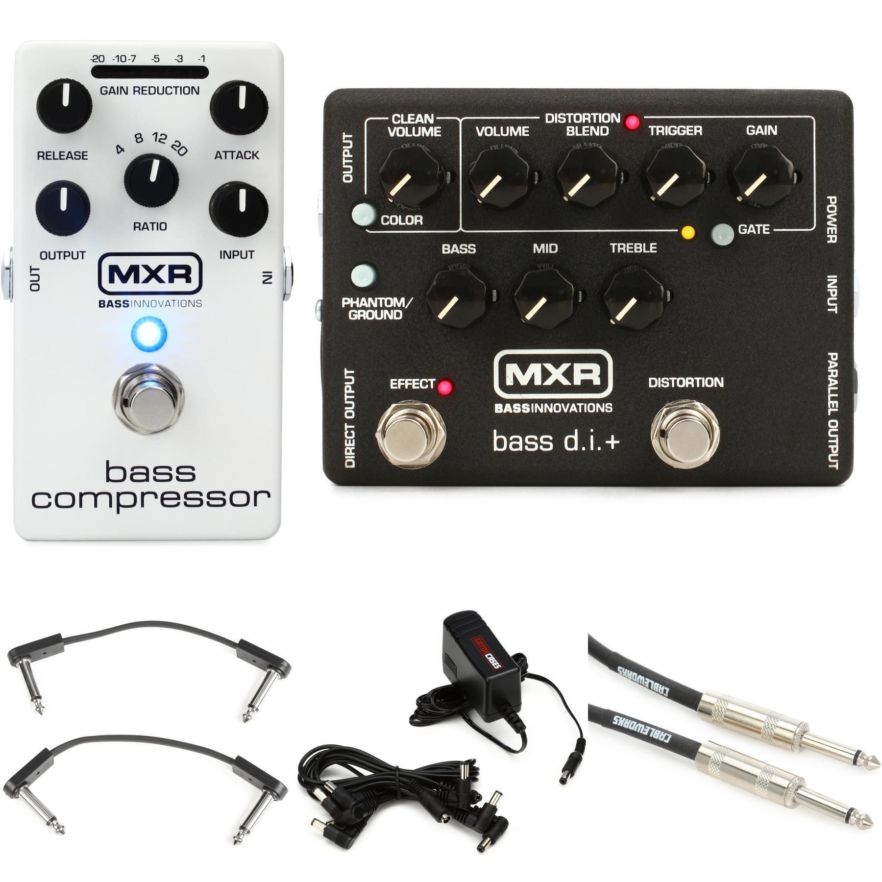 MXR M80 Bass D.I. + Distortion and M87 Bass Compressor Pedal Pack