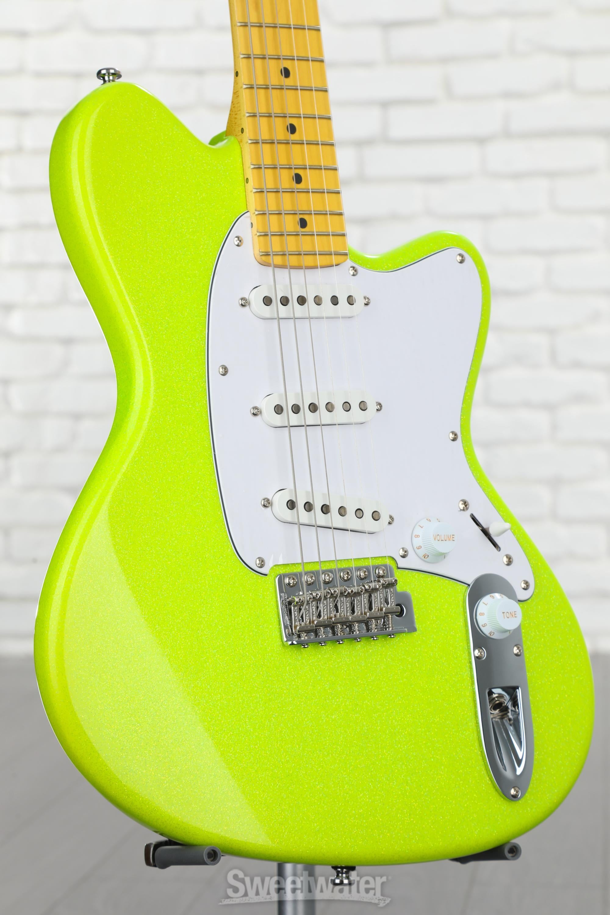 Ibanez Yvette Young Signature YY10 - Slime Green Sparkle | Sweetwater