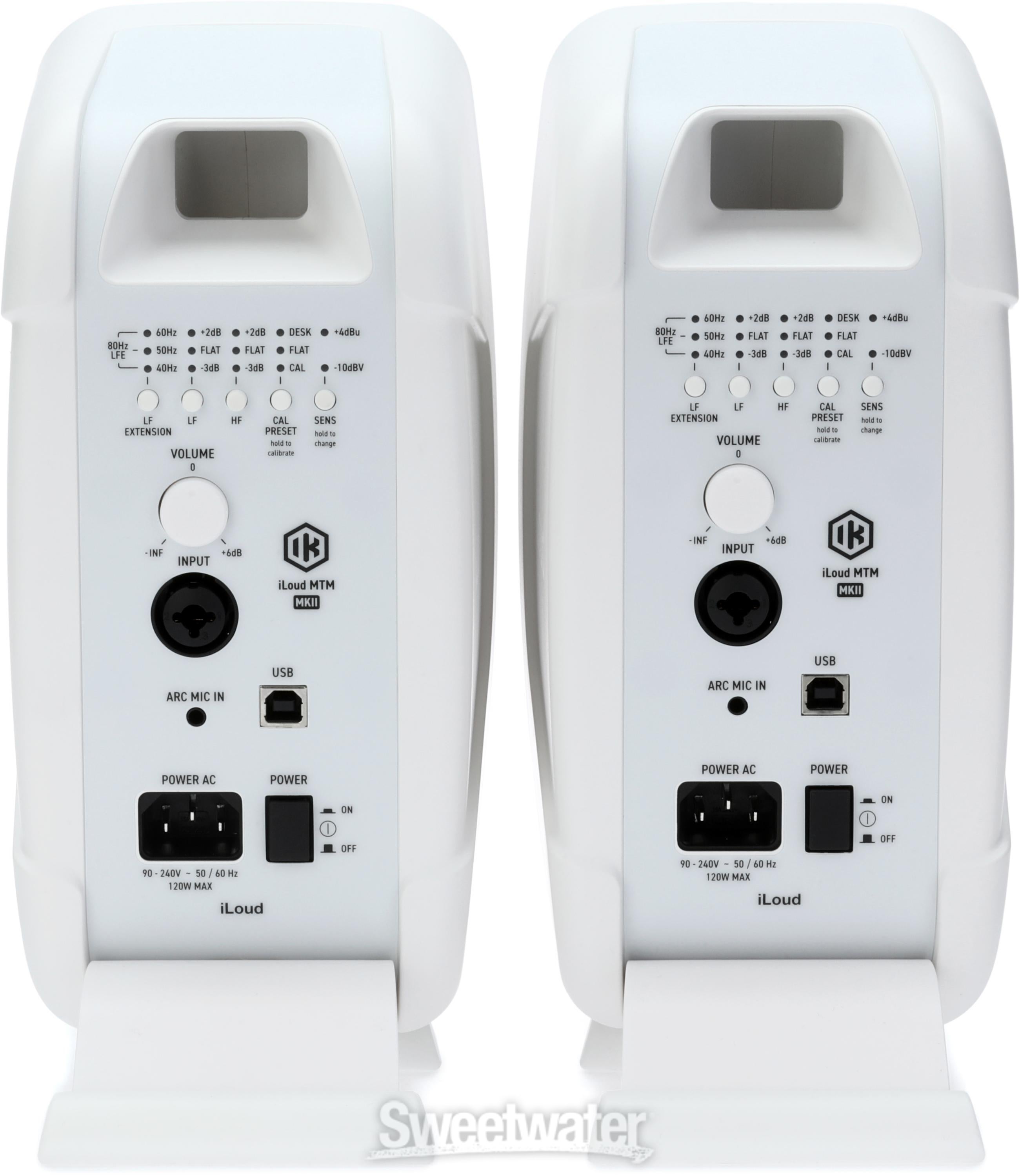 IK Multimedia iLoud MTM MKII Powered Studio Monitor Pair - White