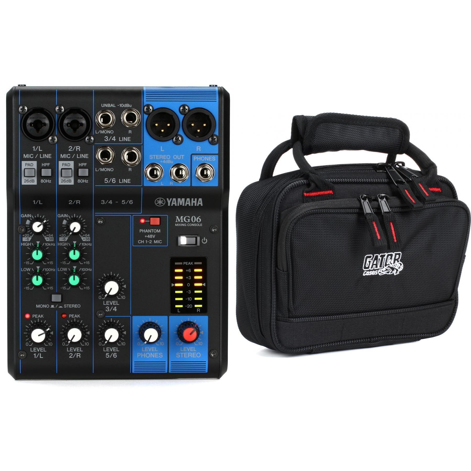 Yamaha MG06 6-channel Analog Mixer and Bag Bundle | Sweetwater