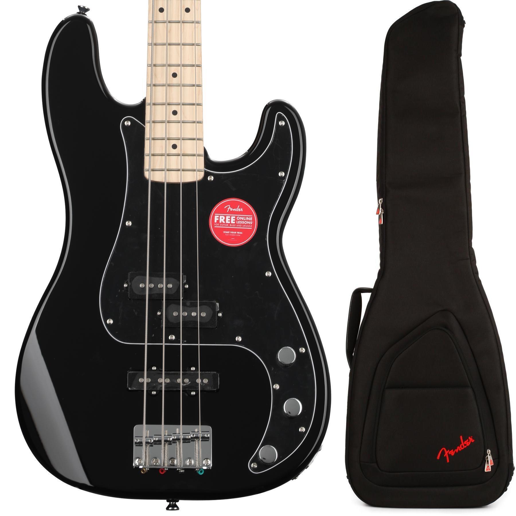 Squier Affinity Series Precision Bass with Gig Bag - Black with