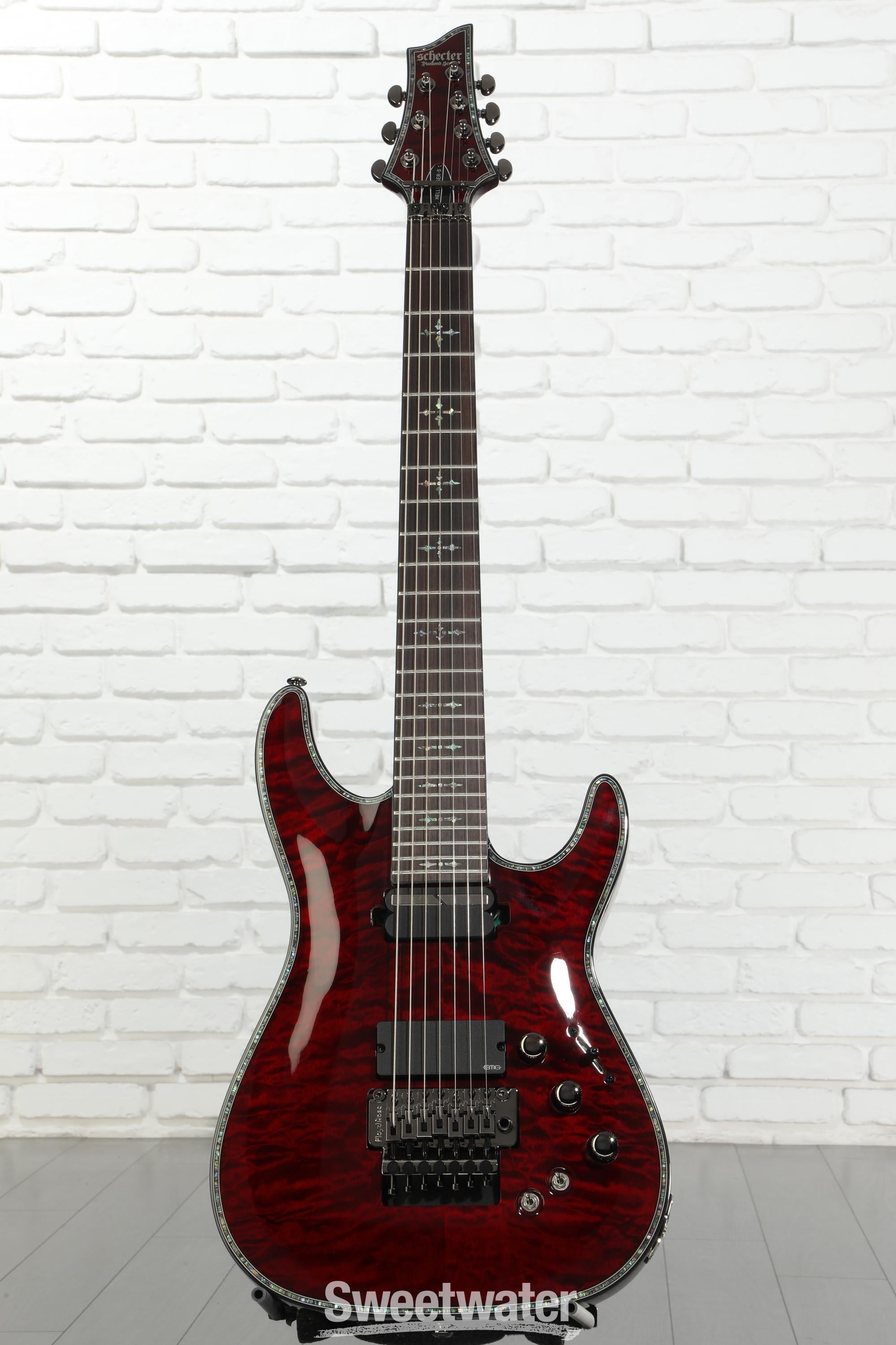 Schecter Hellraiser C-7 FR-S Electric Guitar - Black Cherry