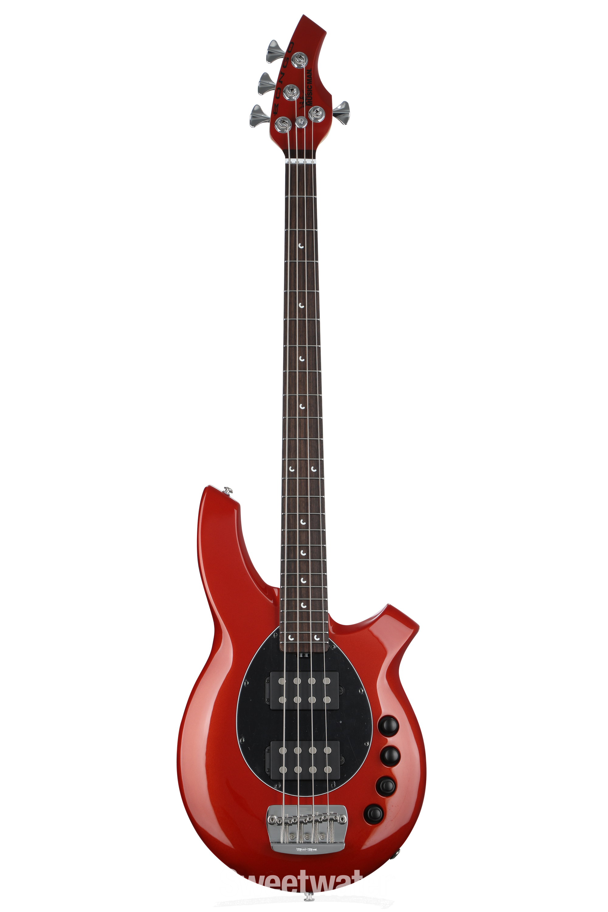 Ernie Ball Music Man Bongo 4HH Electric Bass Guitar - Blood Orange