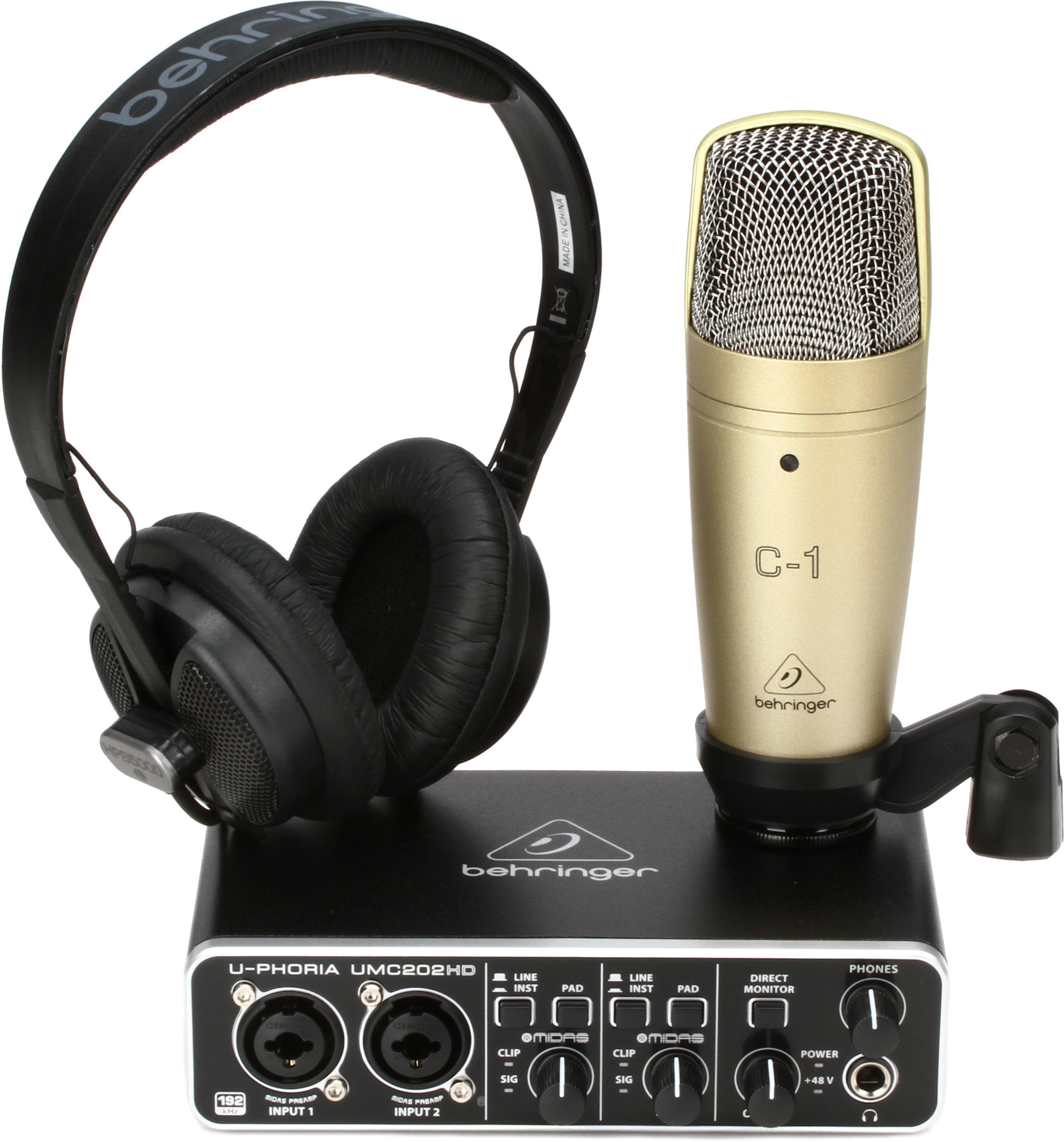 Behringer U-Phoria Studio Pro Recording/Podcasting Bundle | Sweetwater