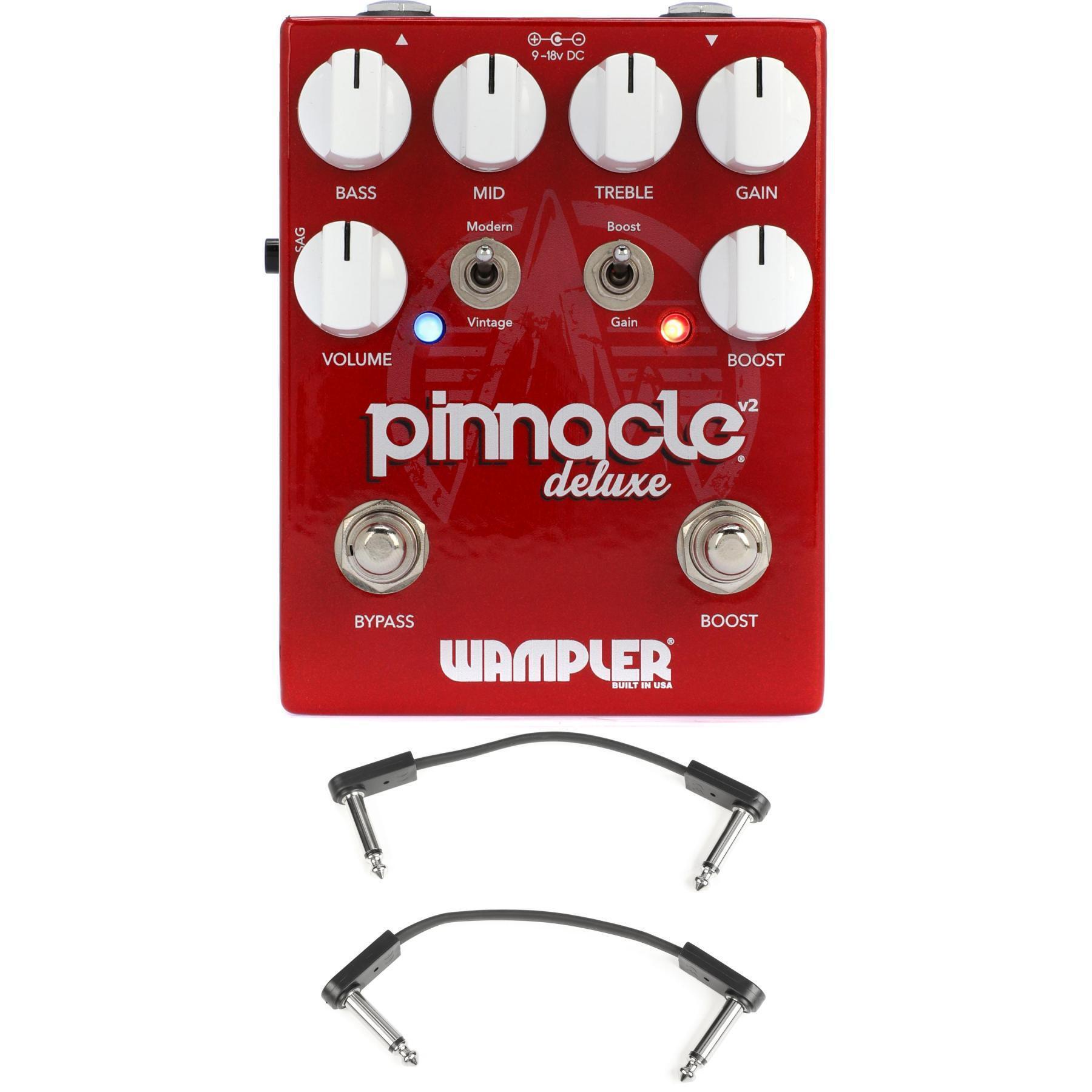Wampler Pinnacle Deluxe V2 Overdrive Pedal with EBS Patch Cables