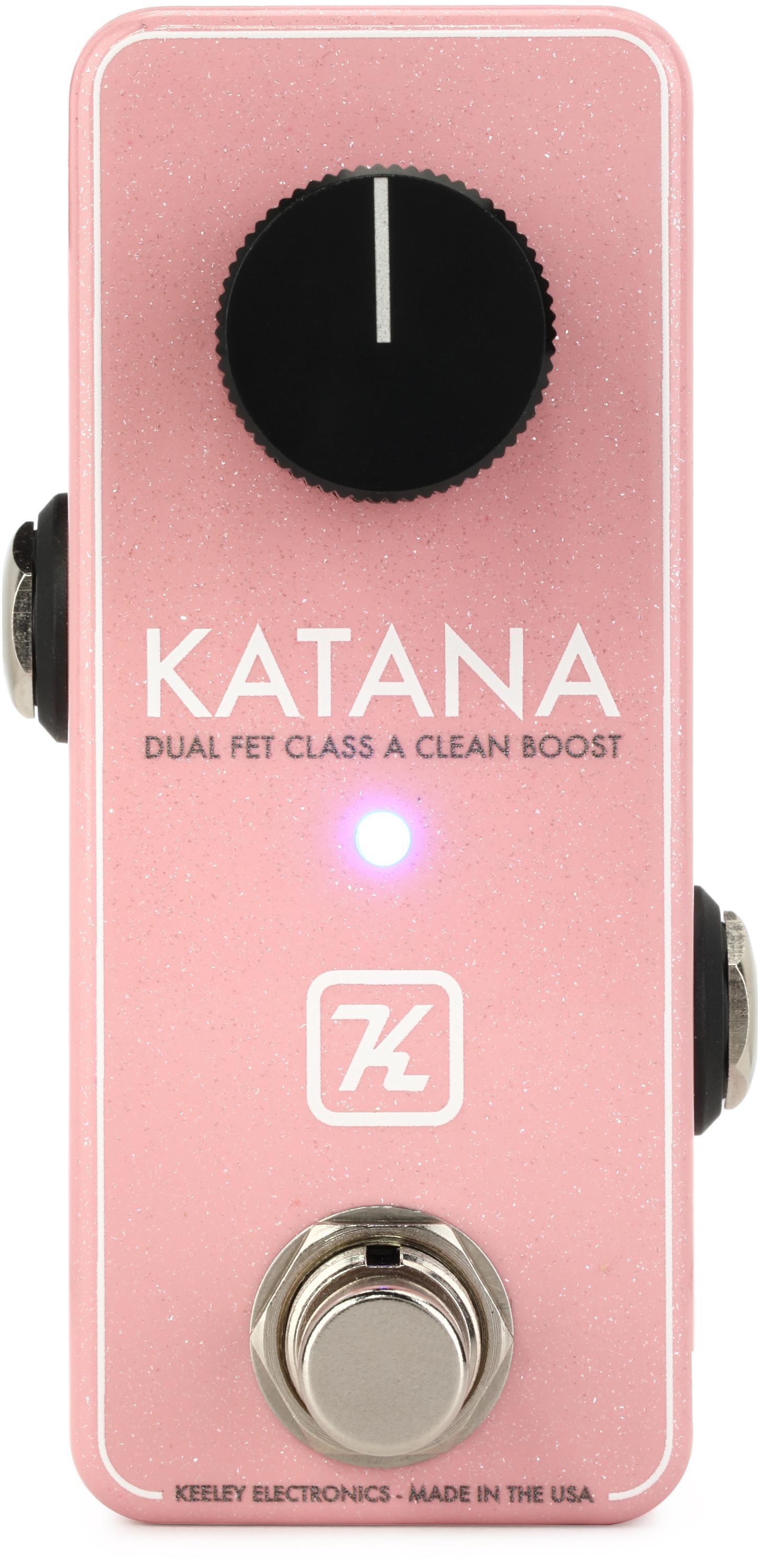 Keeley Mini Katana Clean Boost Pedal with EBS Patch Cables - New