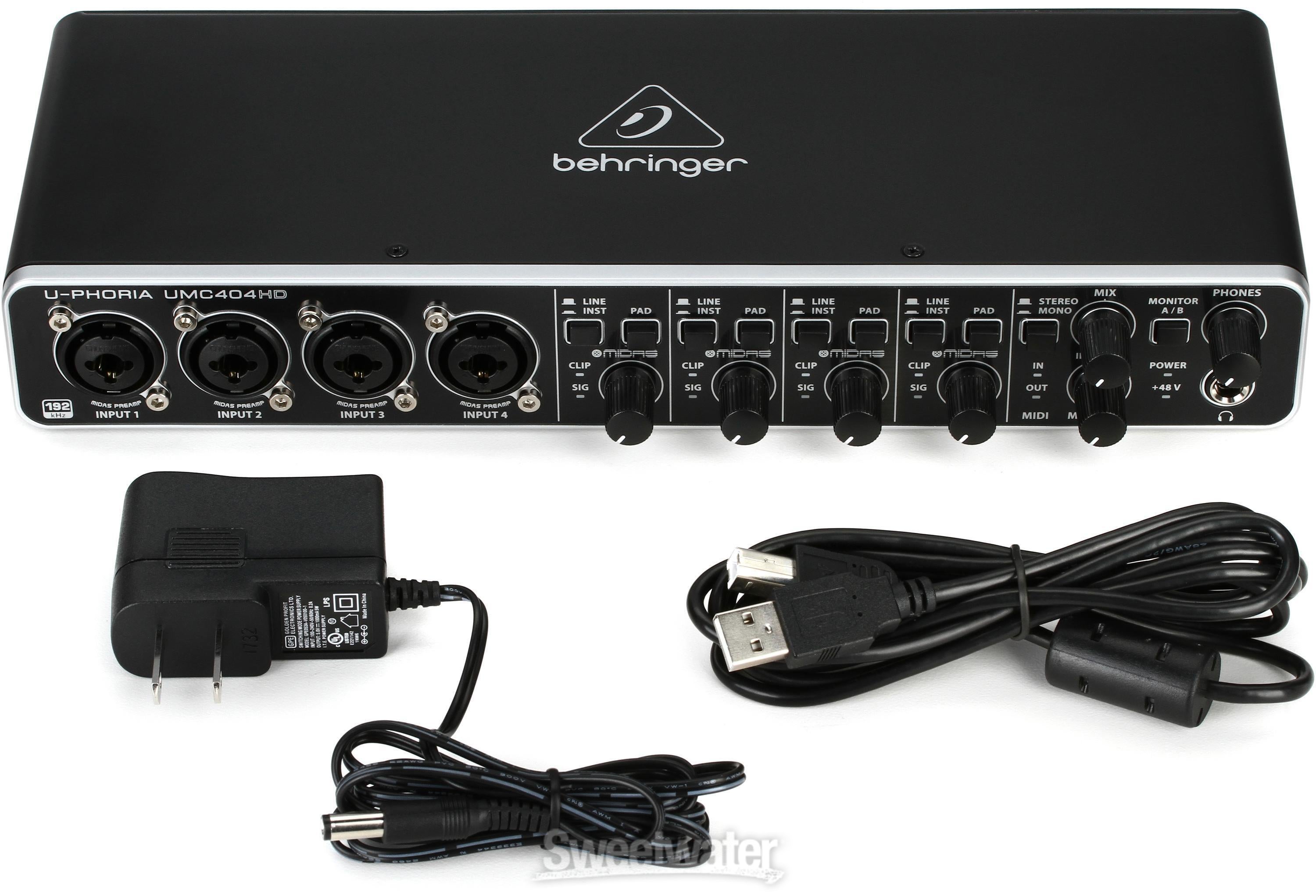 Behringer U-Phoria UMC404HD USB Audio Interface Reviews | Sweetwater