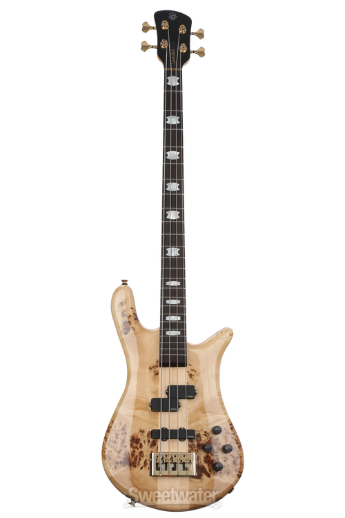 Spector Euro 4 LX Bass Guitar - Poplar Burl Natural Gloss | Sweetwater