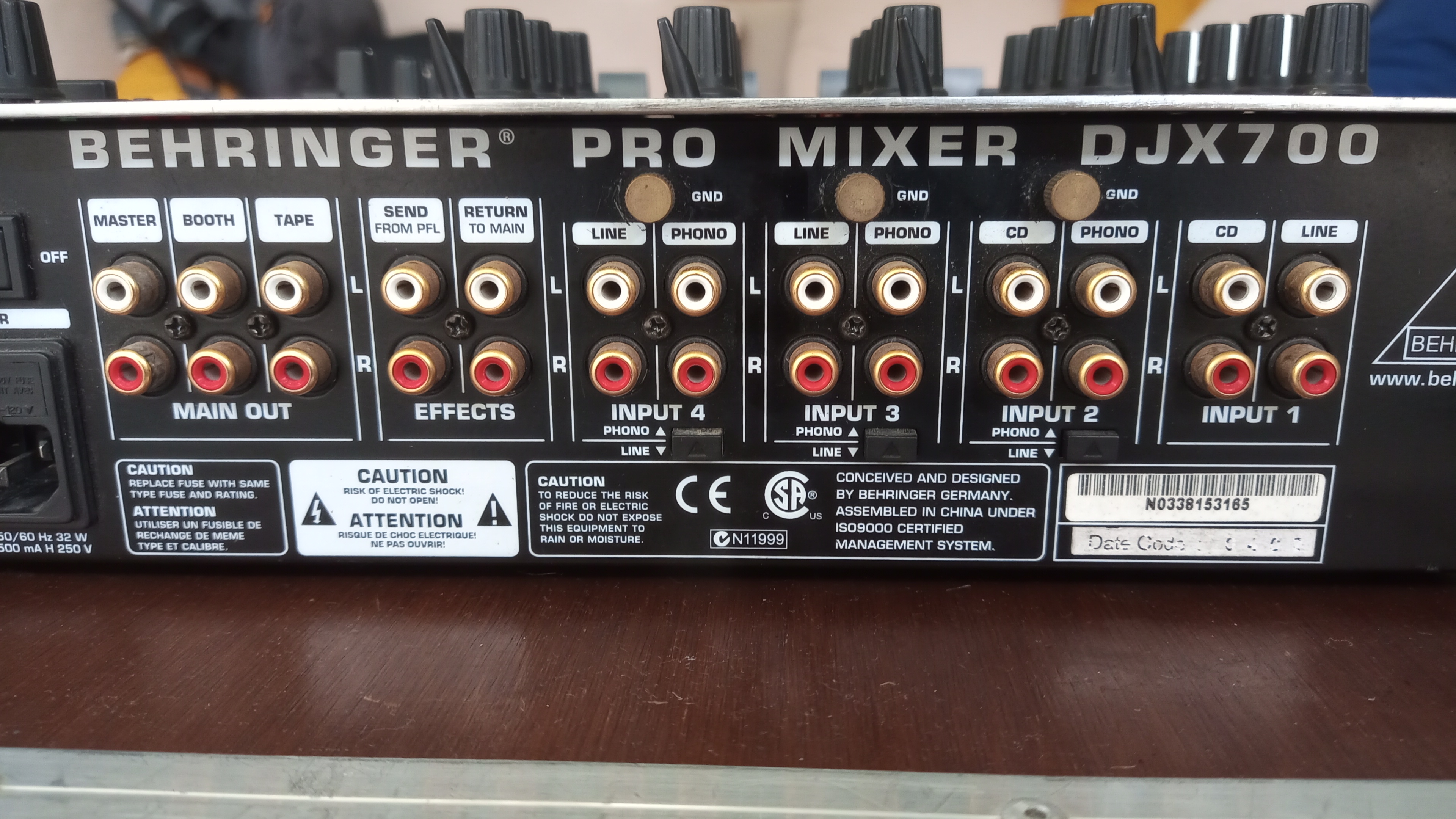 BEHRINGER DJX700 べリンガー 5チャンネル DJミキサー BEHRINGER DJ