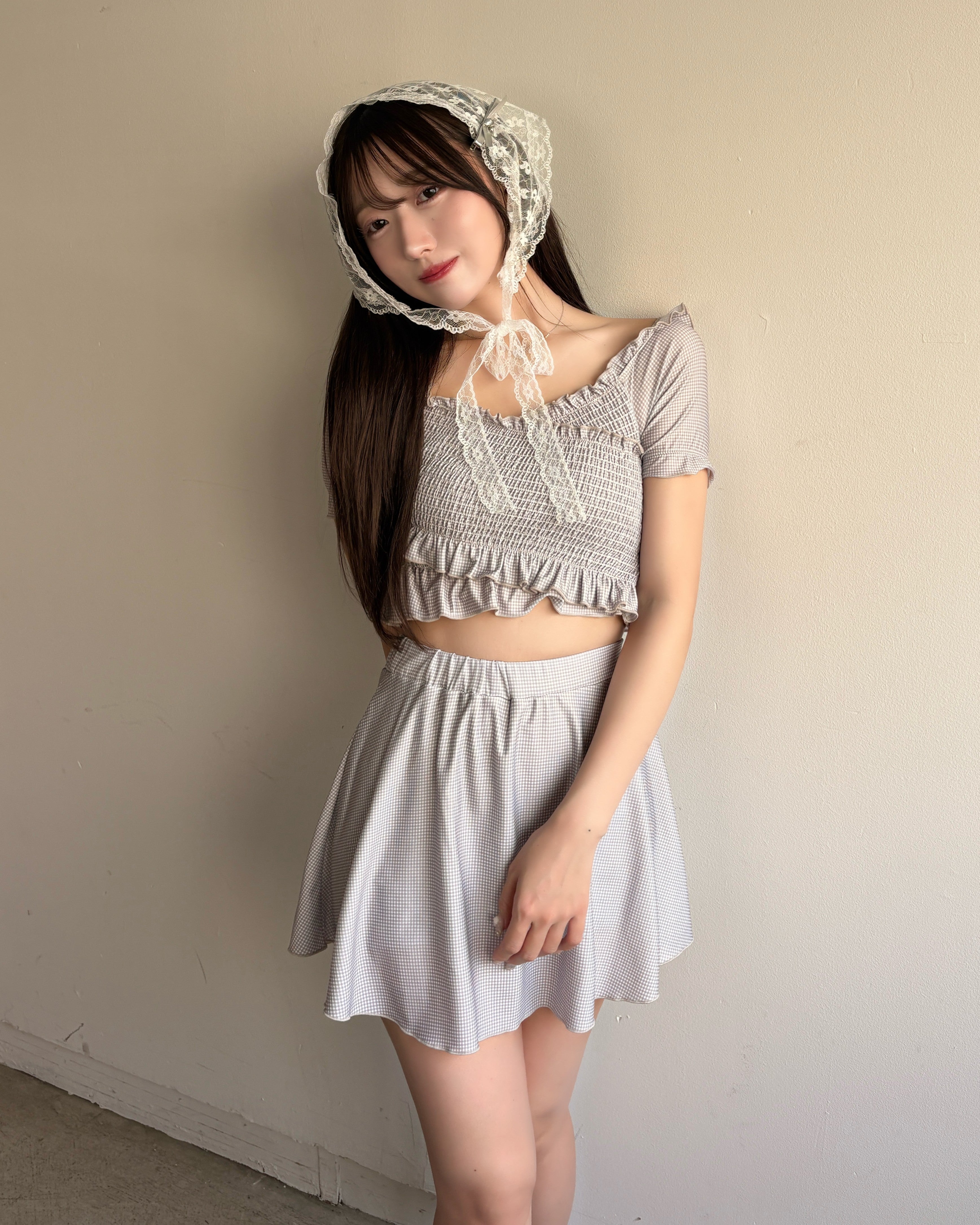 3wayシャーリングチェック水着｜MELLOWNEON (メロウネオン) 公式サイト