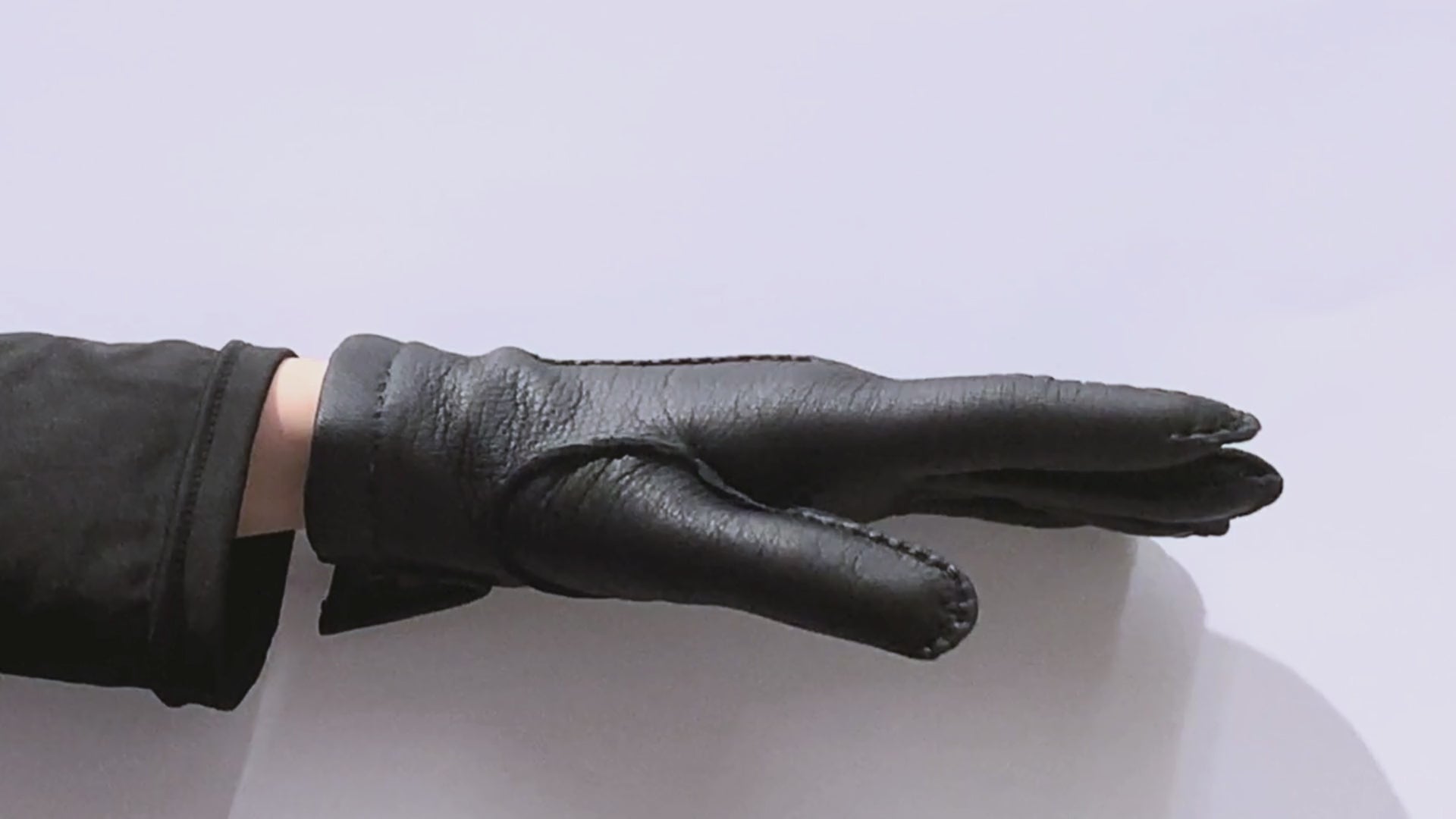 エルメス カシミヤグローブ オレンジ オレンジ系 HERMES(エルメス