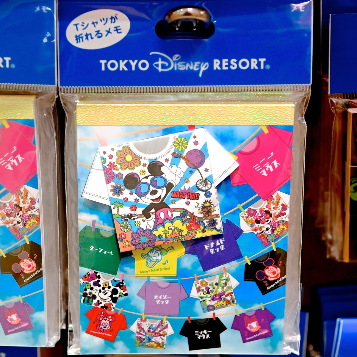 人気のTシャツデザイン！東京ディズニーランド 折り紙メモセット -