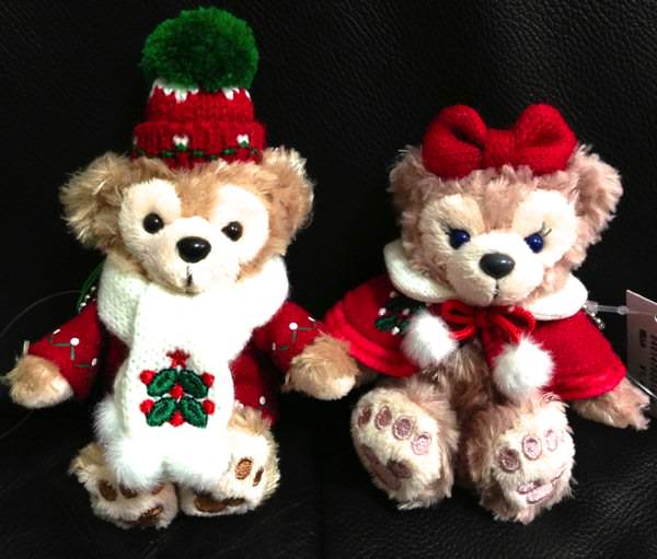 トップ ダッフィとシェリーメイクリスマスぬいぐるみストラップ