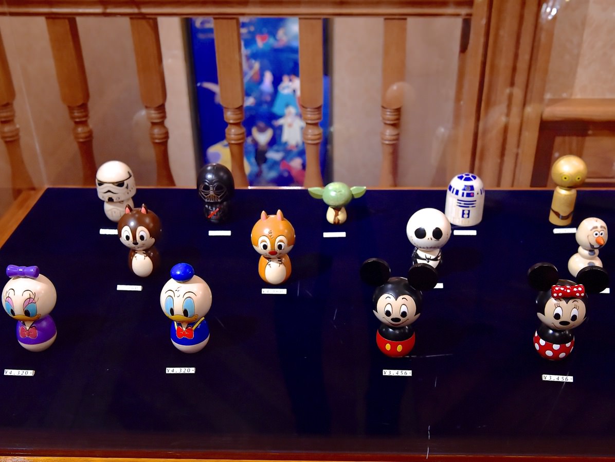 ミッキーたちがころんとしたこけしに☆ディズニーキャラクターこけし -