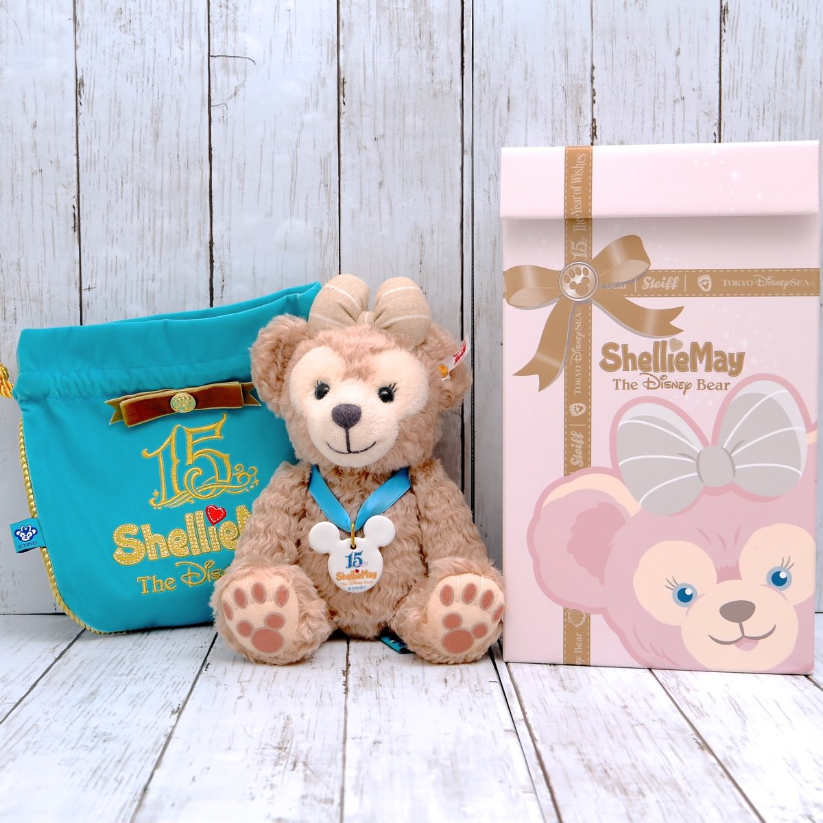 希少 シュタイフ 東京ディズニーシー5周年記念 ダッフィーぬいぐるみ