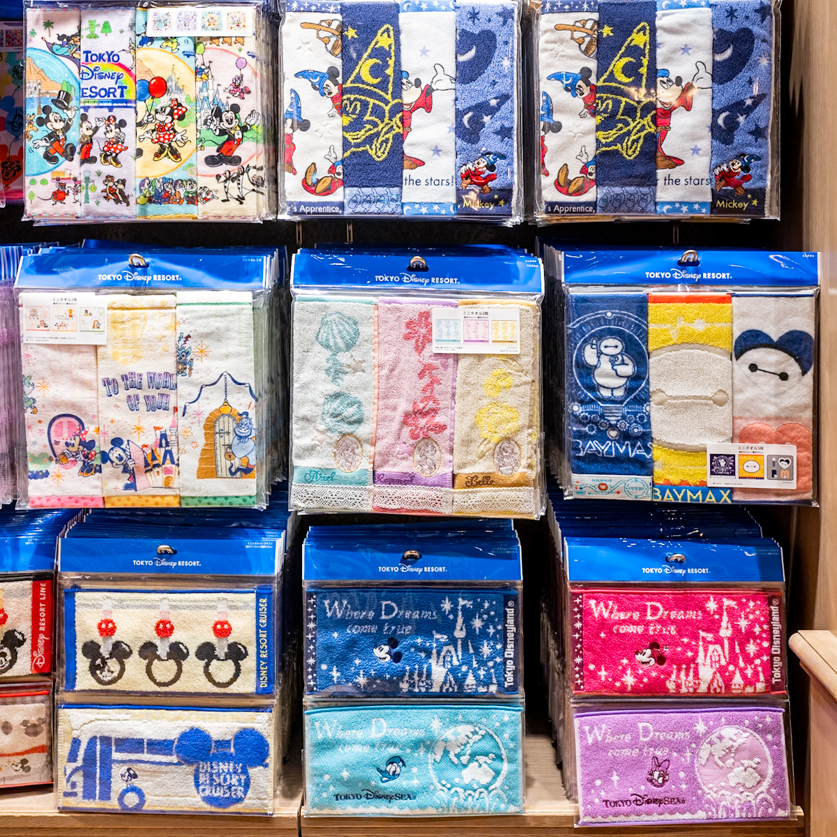 ベイマックス、プリンセスデザイン！東京ディズニーランド ミニタオル