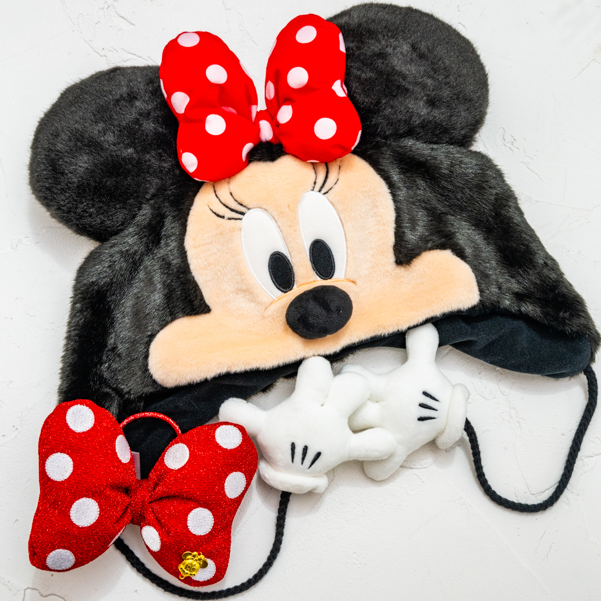 ミニー ファンキャップ ヒョウ柄 カチューシャ グレー ミニー ヒョウ柄