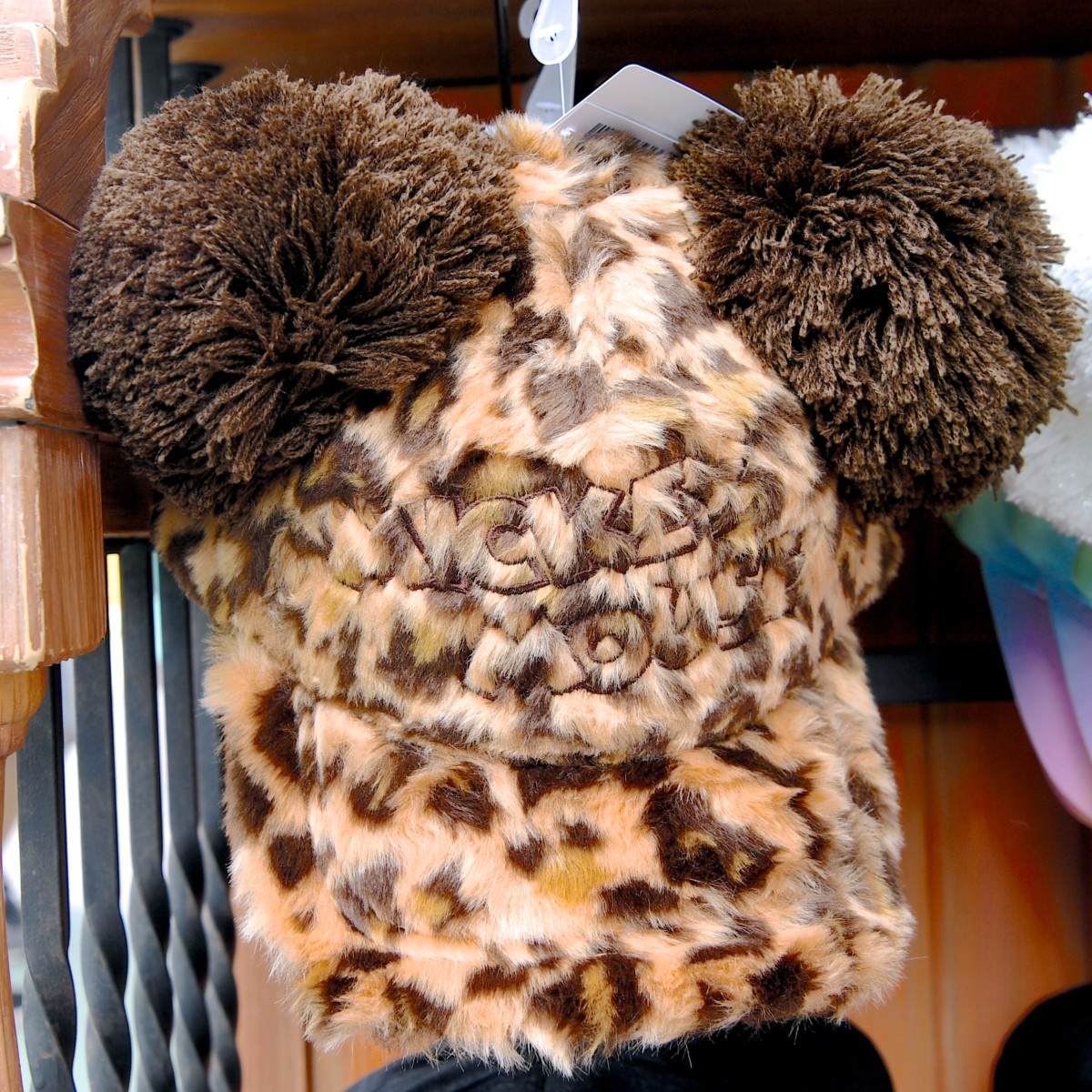 東京ディズニーリゾート ヒョウ柄帽子 青 ブルー 東京ディズニー