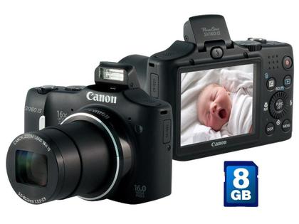 Câmera Digital Canon PowerShot SX160 IS 16MP - Filma em HD Zoom