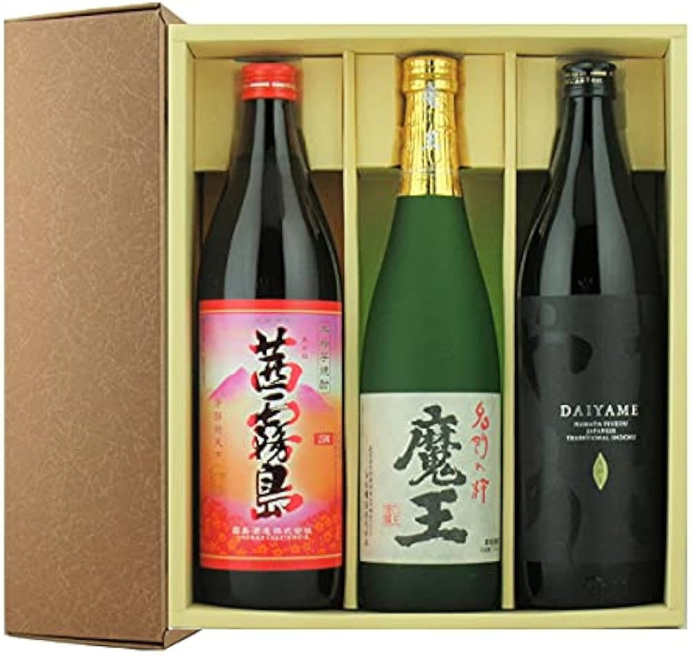 3本セット】魔王と伝統の黒麹仕込み芋焼酎のコラボレーションセット
