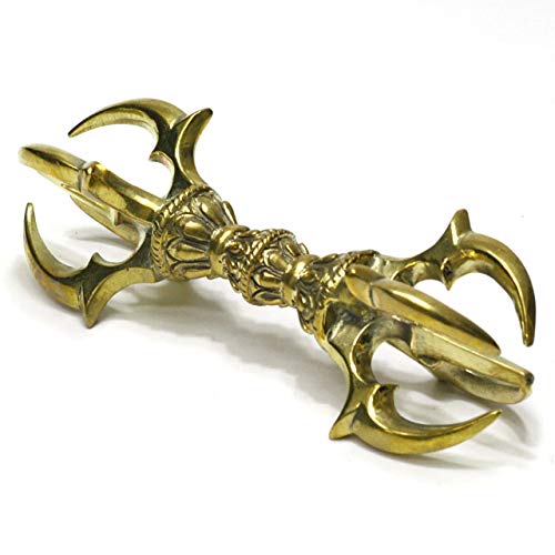 修縁堂】 炎口マンドラ日月杵 金剛杵 銅器 法器 法具