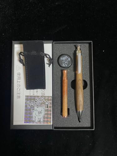 新品 こぶた工房 ラオスブラック 極上杢 金金具 シャープペンシル0.5