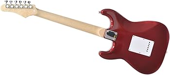 Amazon | PLAYTECH エレキギター ST250 METALLIC RED Maple ストラト