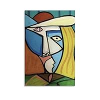 ピカソ 本を読む女 ポスター ヴィンテージ ポストモダン キュビズム