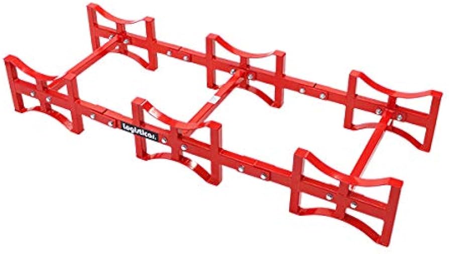 Amazon.co.jp: ドラム缶ラック 耐荷重約1.5t 約1500kg 3本収納 赤