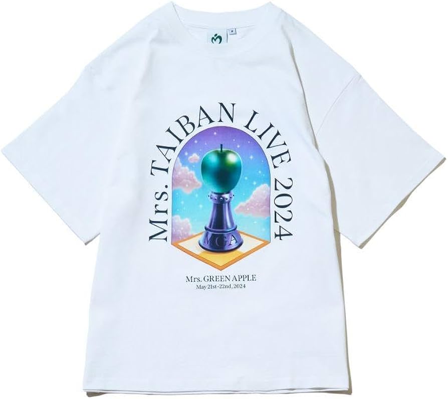 Amazon.co.jp: Mrs. GREEN APPLE 2024 ライブツアー ロゴ 半袖Tシャツ