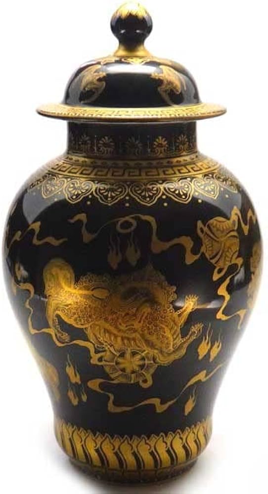 Amazon.co.jp: 景徳鎮製・飾壷 [中国/高級/工芸/陶磁器/壺/] 中国